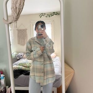 Pastel plaid shacket